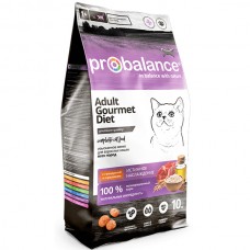 ProBalance  сухой корм для кошек говядиной и кроликом Gourmet Diet 10кг