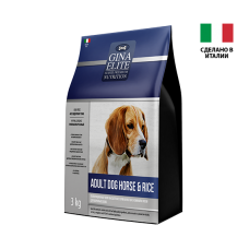 Gina Elite Adult Dog Horse & Rice полнорационный корм высшей категории качества с кониной и рисом для взрослых собак (ИТАЛИЯ) (В АССОРТИМЕНТЕ)