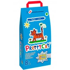 PrettyCat наполнитель впитывающий для кошачьих туалетов "Naturel" с алоэ 4 кг (8 л)