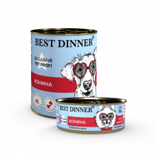 Best Dinner Exclusive Vet Profi Gastro Intestinal Конина Влажный консервированный функциональный корм для собак и щенков с 6 месяцев с чувствительным пищеварением