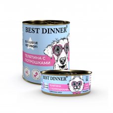 Best Dinner Exclusive Vet Profi Gastro Intestinal Телятина с потрошками Влажный консервированный функциональный корм для собак и щенков с 6 месяцев с чувствительным пищеварением