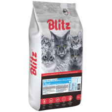 BLITZ STERILISEDT CATS корм для стерилизованных кошек с курицей 10кг