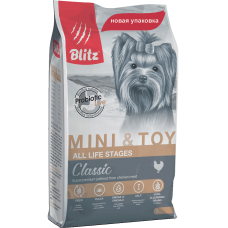 BLITZ сухой корм для взрослых собак мелких и миниатюрных пород 2кг 