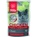 Blitz влажный корм для взрослых кошек «Курица с потрошками» 85г 