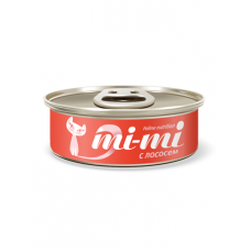 Mi-Mi с лососем консервированный корм для кошек 80гр
