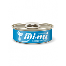 Mi-Mi С белой рыбой консервированный корм для кошек 80гр