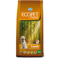 Ecopet Natural Lamb Maxi Полнорационный сухой корм для взрослых собак с проблемами пищеварения и аллергиями 12кг