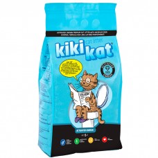 Бентонитовый наполнитель для кошачьего туалета "KikiKat" супер-белый комкующийся "Активированный уголь" 10л